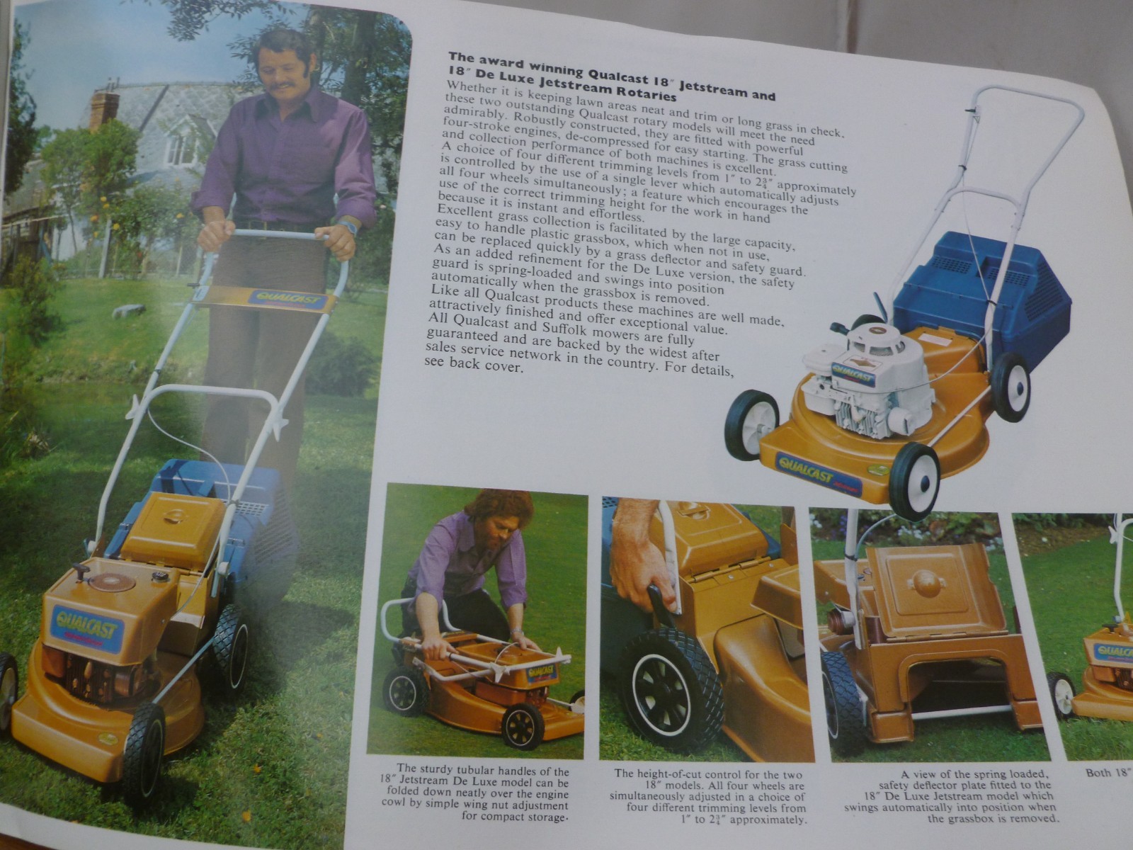 Qualcast Lawnmower Illustrated Brochure 1975