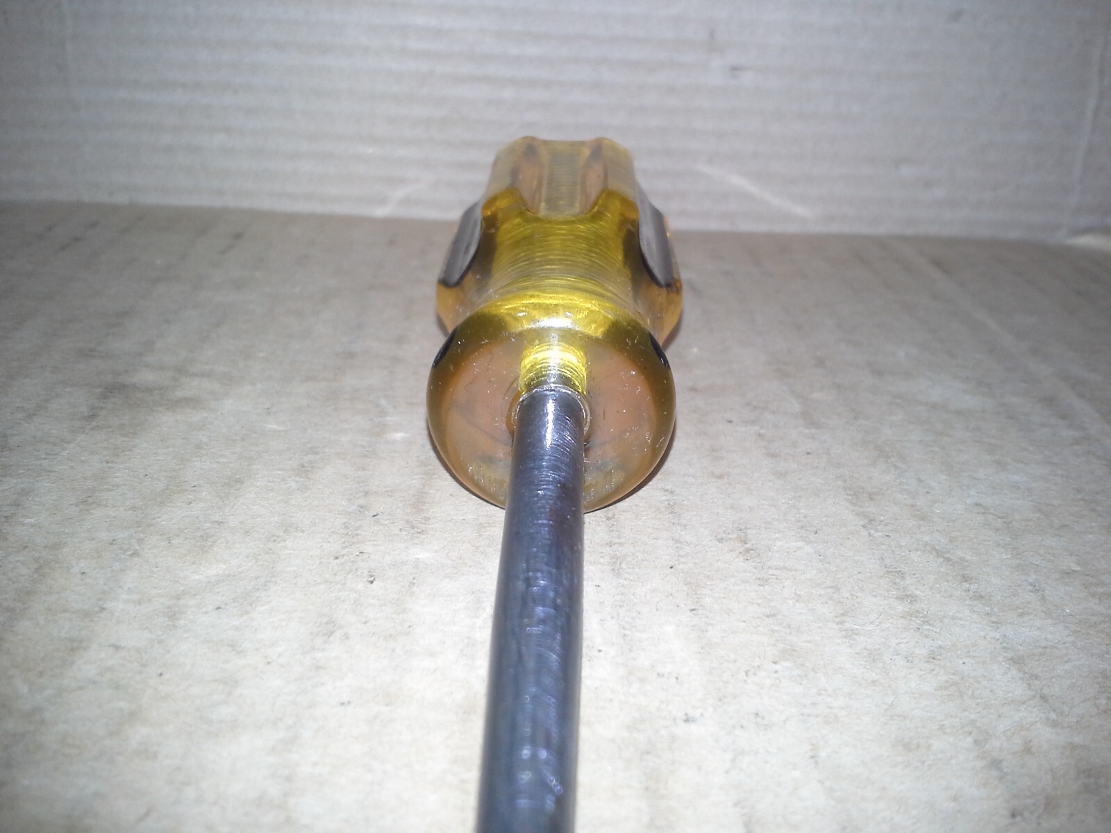VTG. Buck Bros USA Pointed Hammer Cap Pick Chisel Yellow & Black Handle. VGC