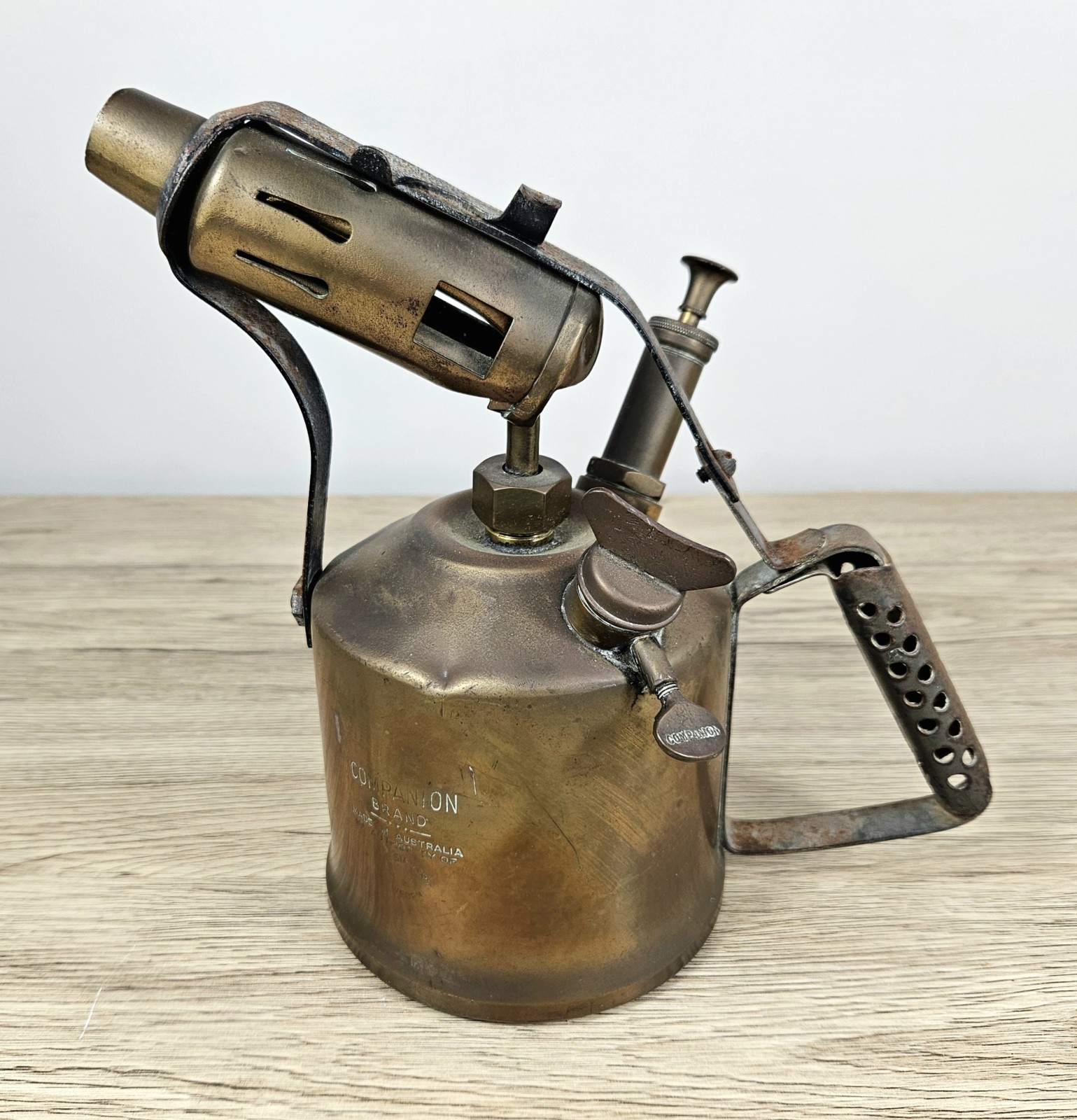 Vintage Companion Brand Brass Blow Torch Max Sievert Sweden Australian 1940s