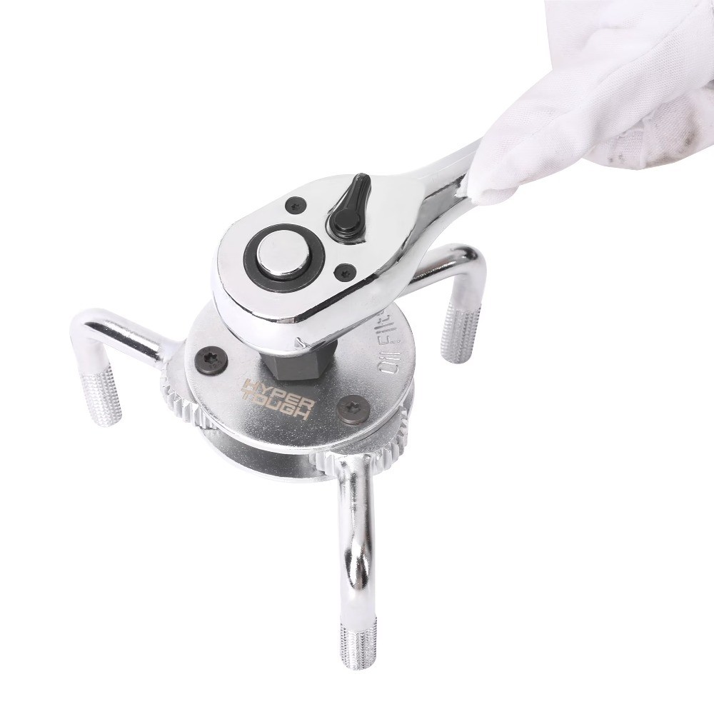 Universal 3-Jaw Adjustable Oil Wrench, Automotive Removal Tool, 2-3/4 to
