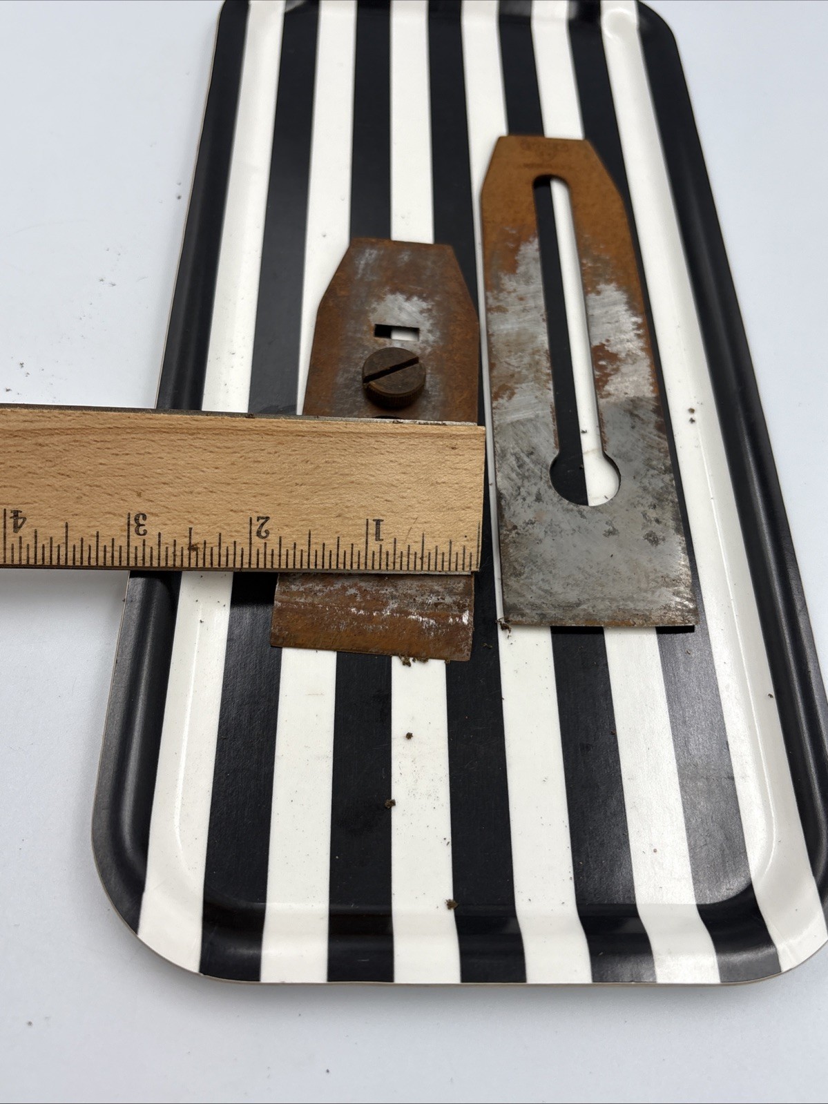 Stanley No.3 Blade and chips breaker Only From Vintage Plane Rusty Sweetheart