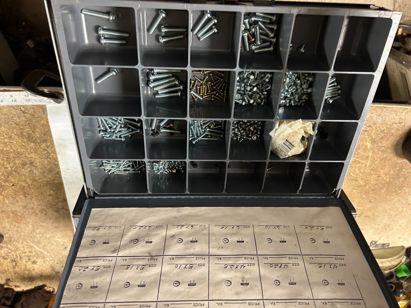MACHINIST TOOL LATHE MILL Large Bench Top 4 Drawer Parts Hardware Cabinet Case