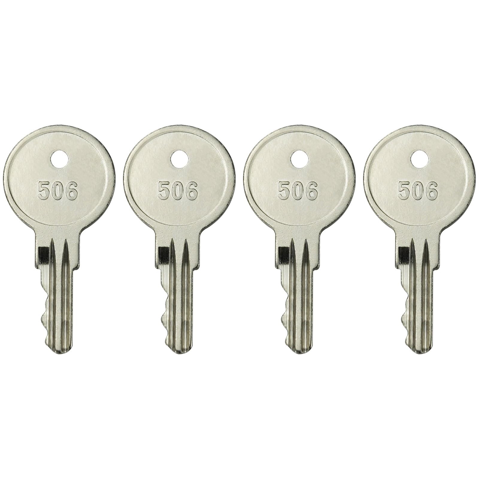 4-Pack CH506 Replacement Keys for Truck Tool Box RV Compartment Lock Keys Silver