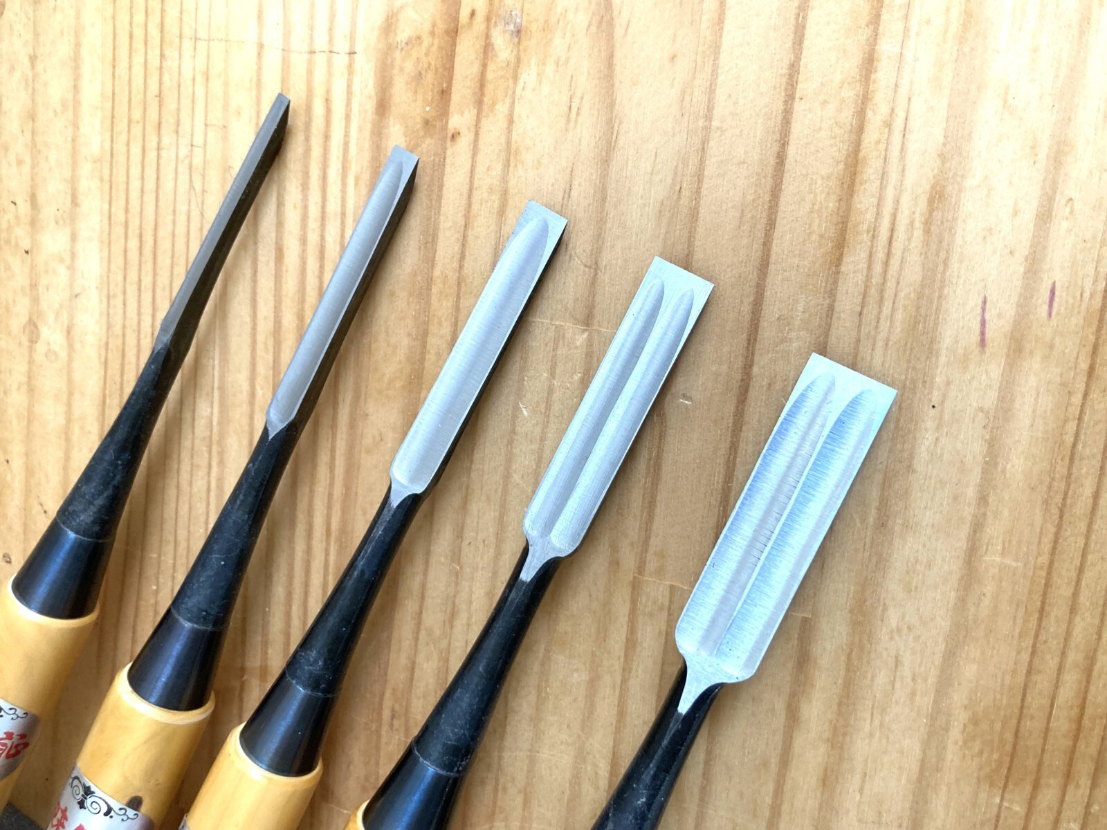 Japanese Chisel “SHOGOIN”, set of 10, with case, brand name New Unused 2