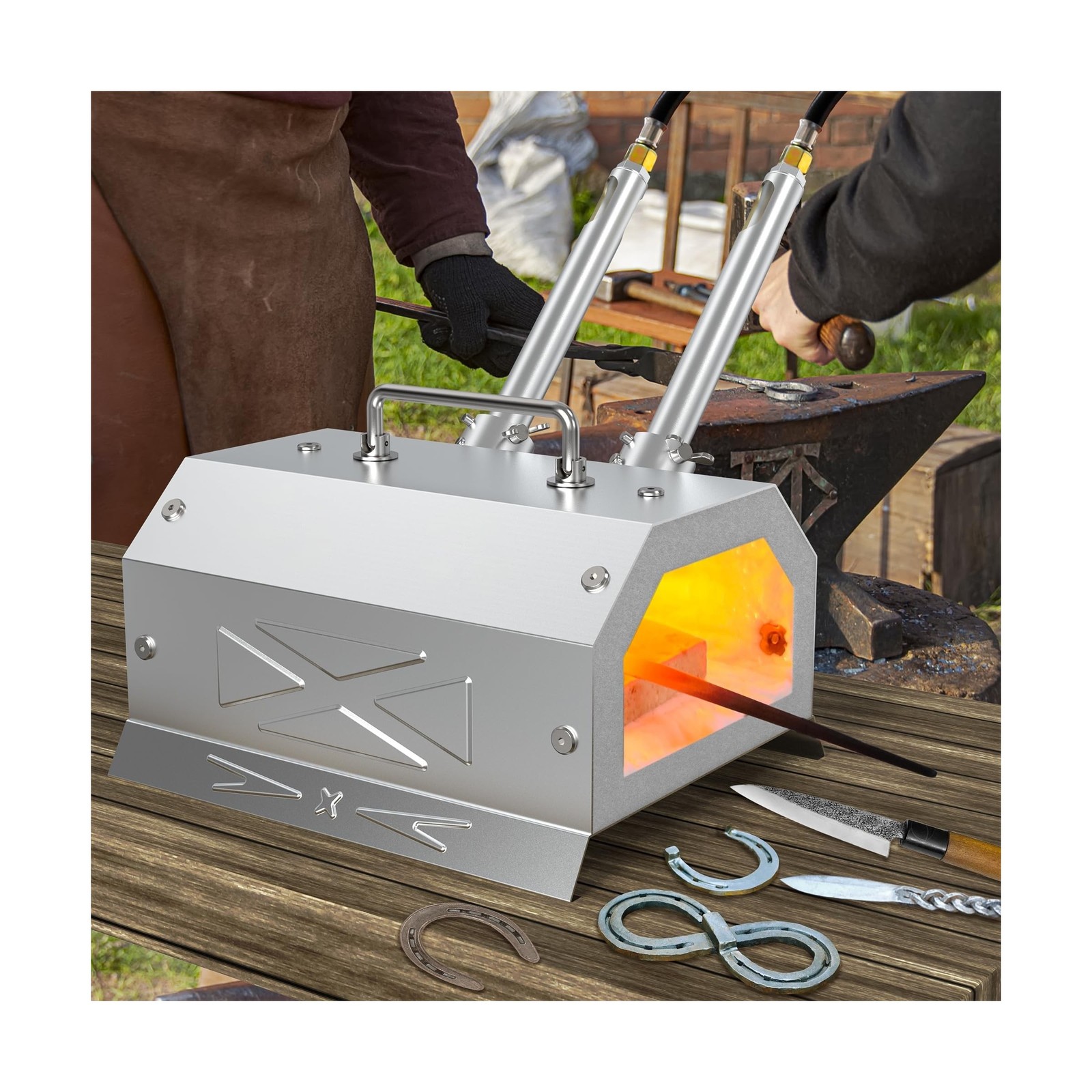 Nelyrho Propane Blacksmith Forge Kit with 30PSl Requlator, Made of Stainless …