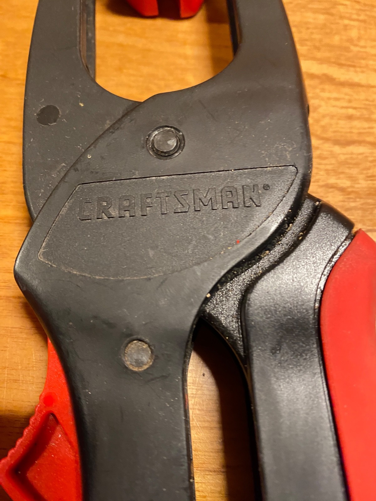 Vintage CRAFTSMAN 2-pc #31591 Ratchet Clamp Set , 3″ C-Clamps, 1″ Spring Clamps