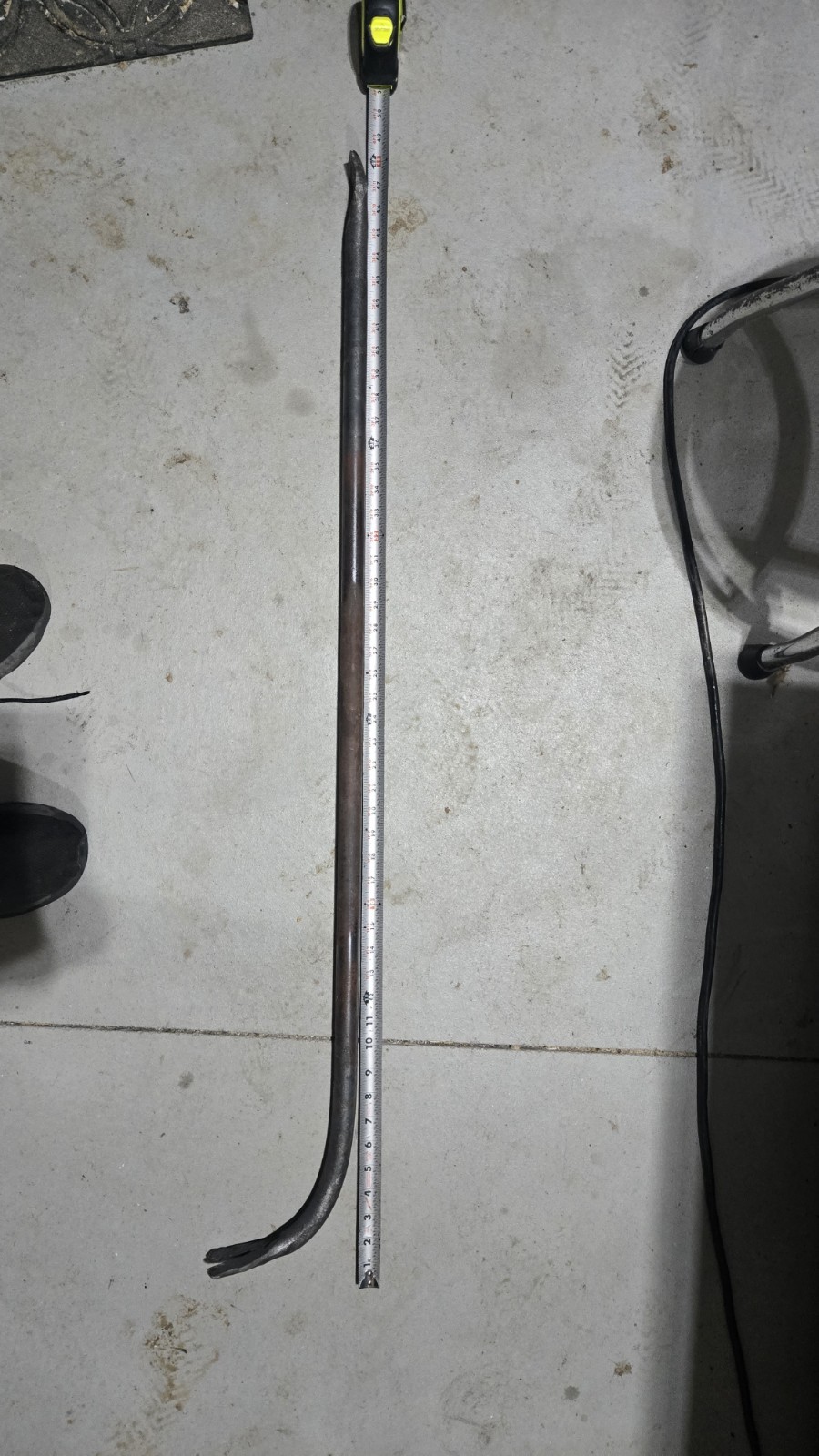 Hand Forged 4ft Crowbar – Blacksmith Made | Wrecking Bar | Unique Vintage Tool