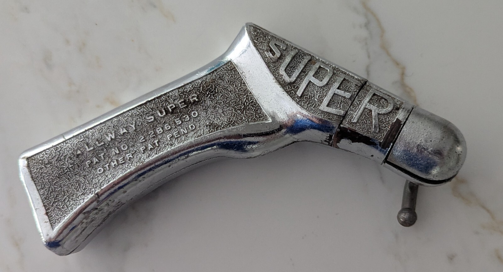 Vintage Allway Super Chrome Handle Pistol Grip 12″ Hand Saw w/Matching Blade