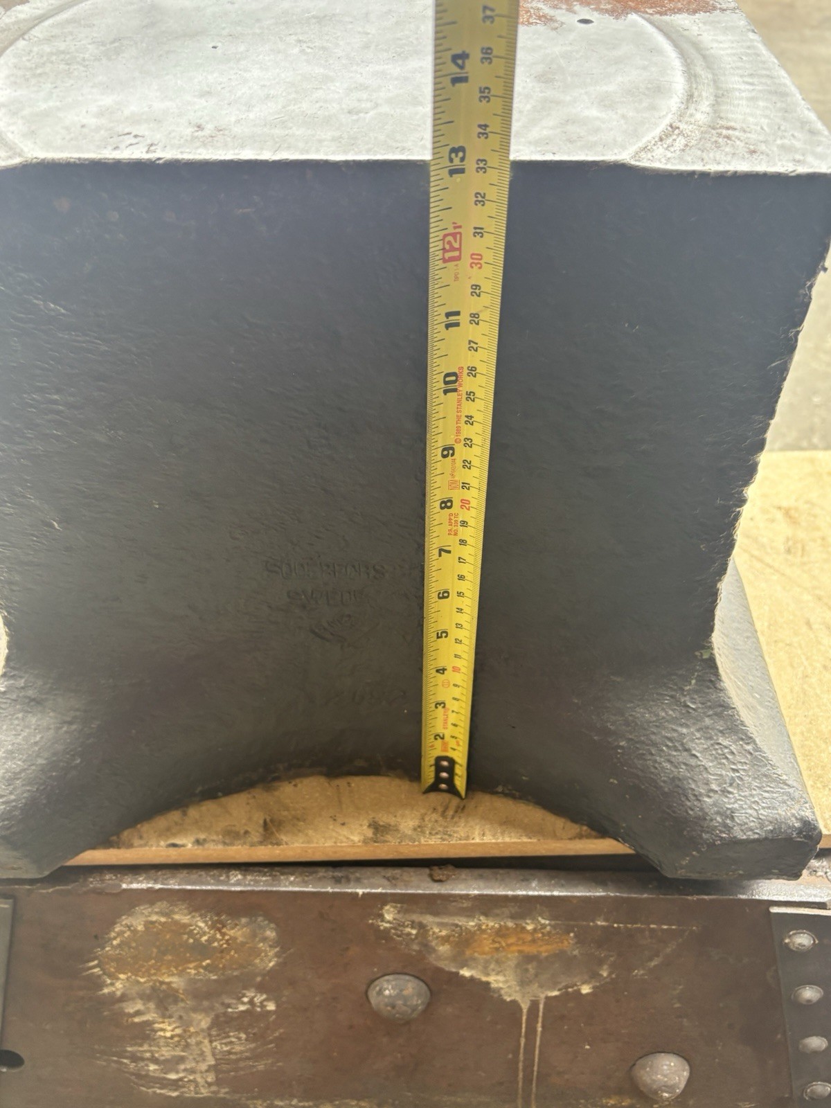 ANTIQUE 1929 362LB SWEDISH PARAGON FARRIERS SAW MAKERS ANVIL SOLID STEEL HEAVY