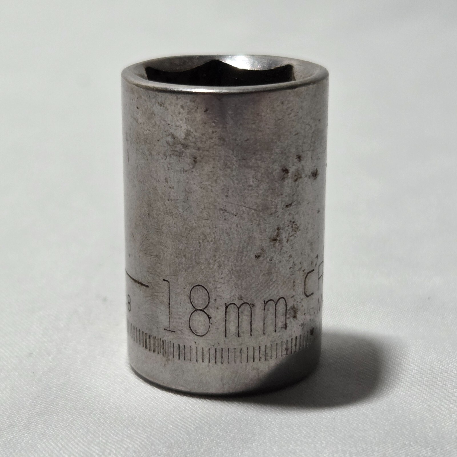 CRAFTSMAN SHALLOW SOCKET -G1- 44228 (reverse), 18mm, 1/2” Drive 6 pt USA