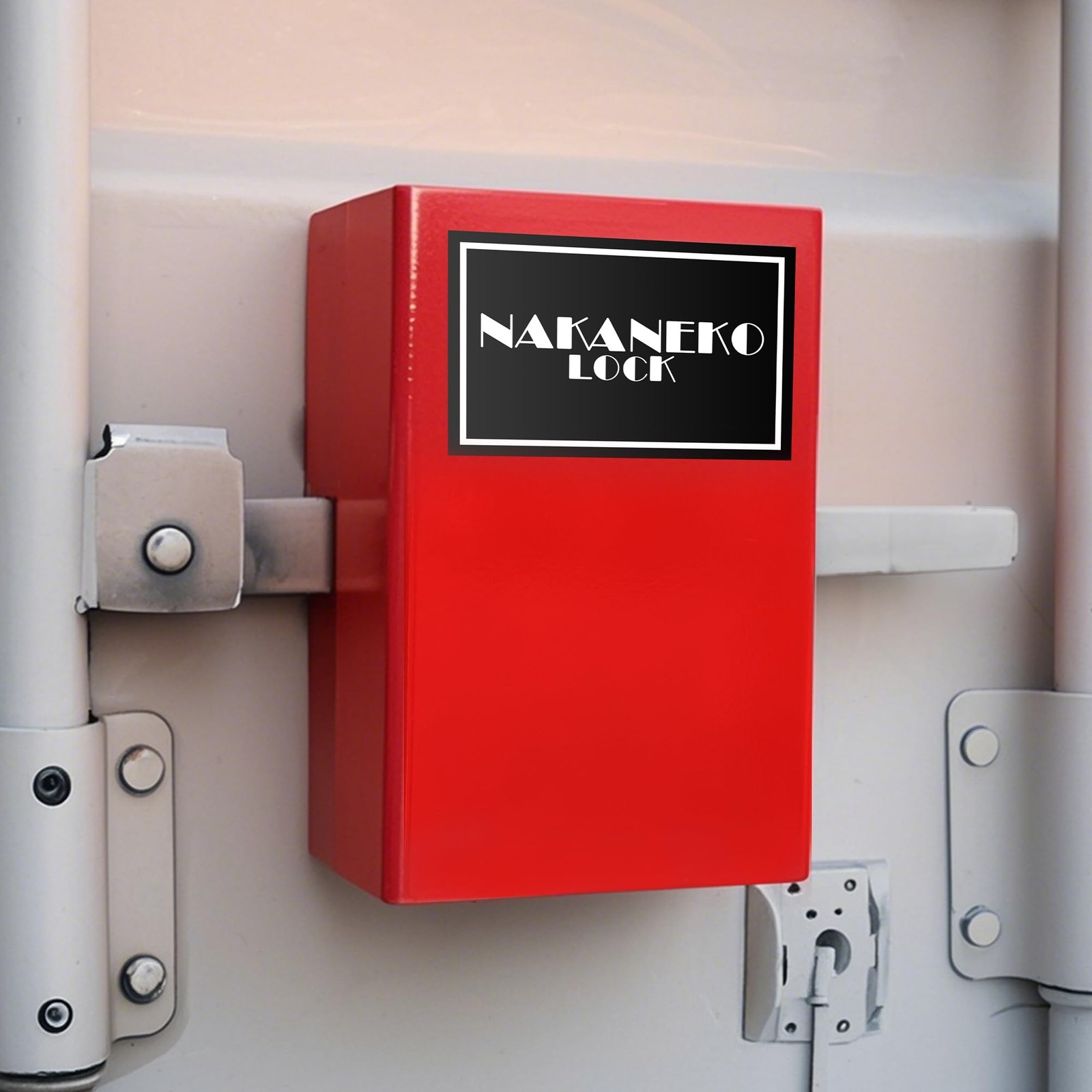 NAKANEKO Heavy Duty Door Lock, Use with Cam Bar Style Shipping Container Red