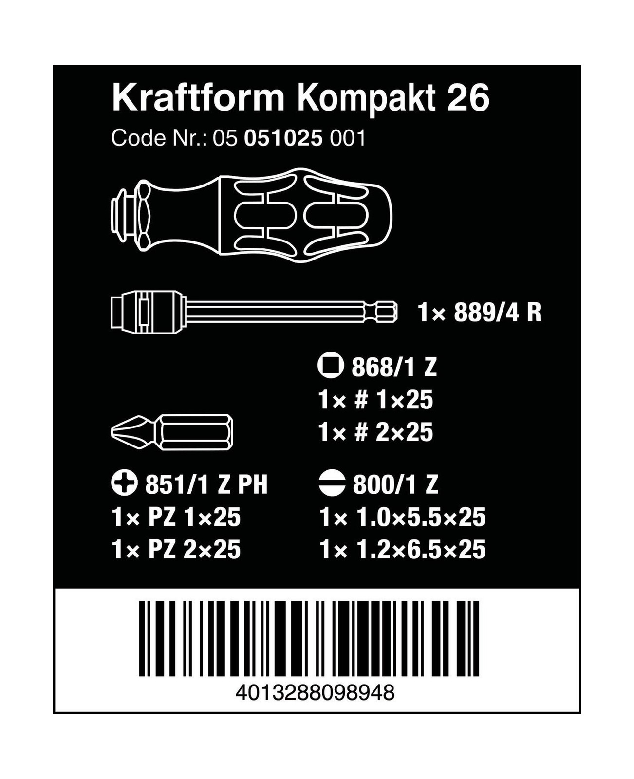 Wera KK 26 7-In-1 Bitholding Screwdriver with Removable Bayonet… FAST USA SHIP