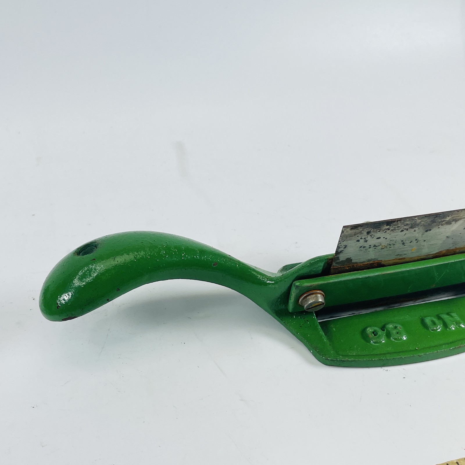 Vintage Kunz No. 80 Scraper Plane Woodworking Tool Green Cast Iron Original
