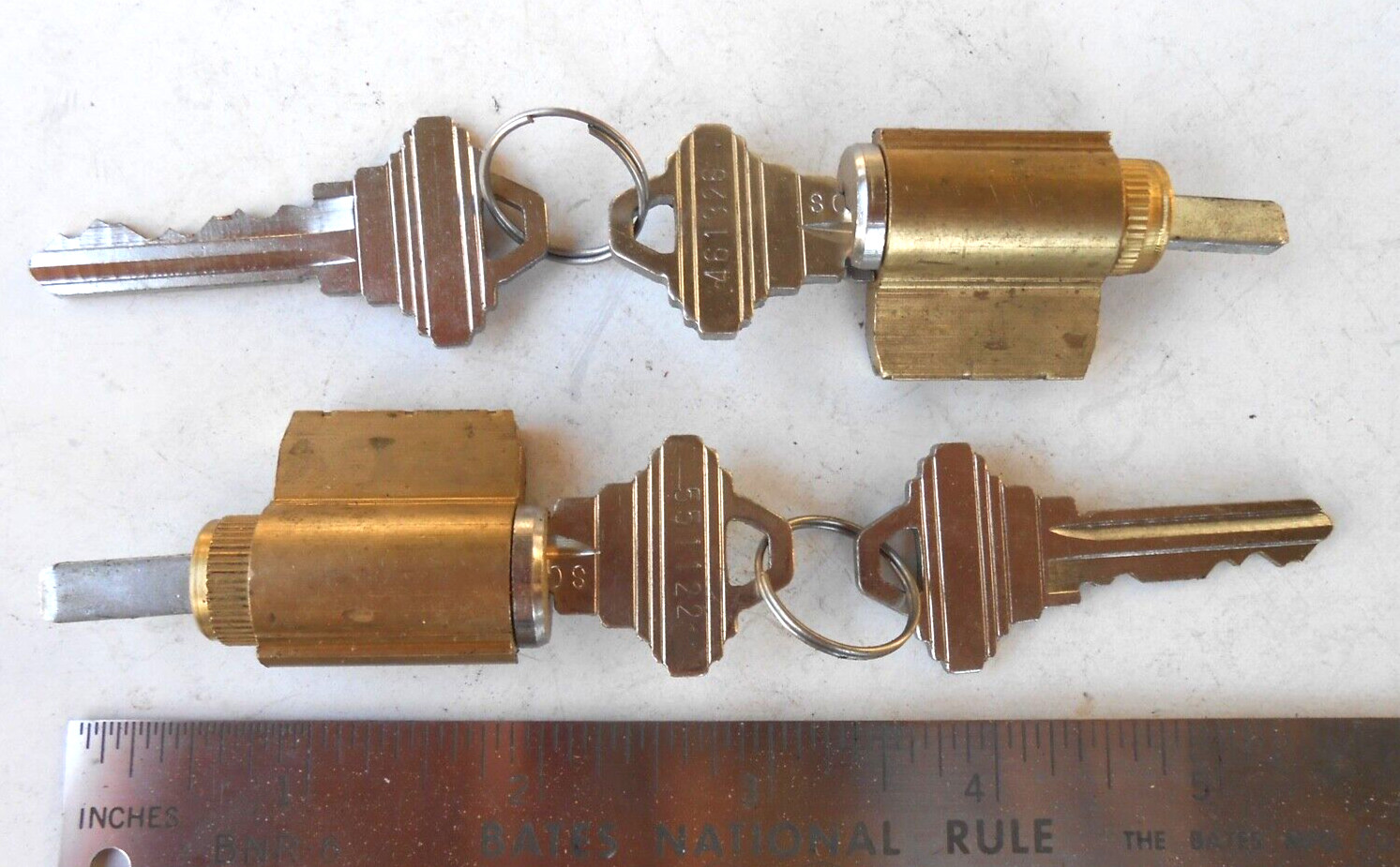 2 NEW lock KIK cylinders 6 pins SC-4 Schlage “C” keyway with 2 keys each