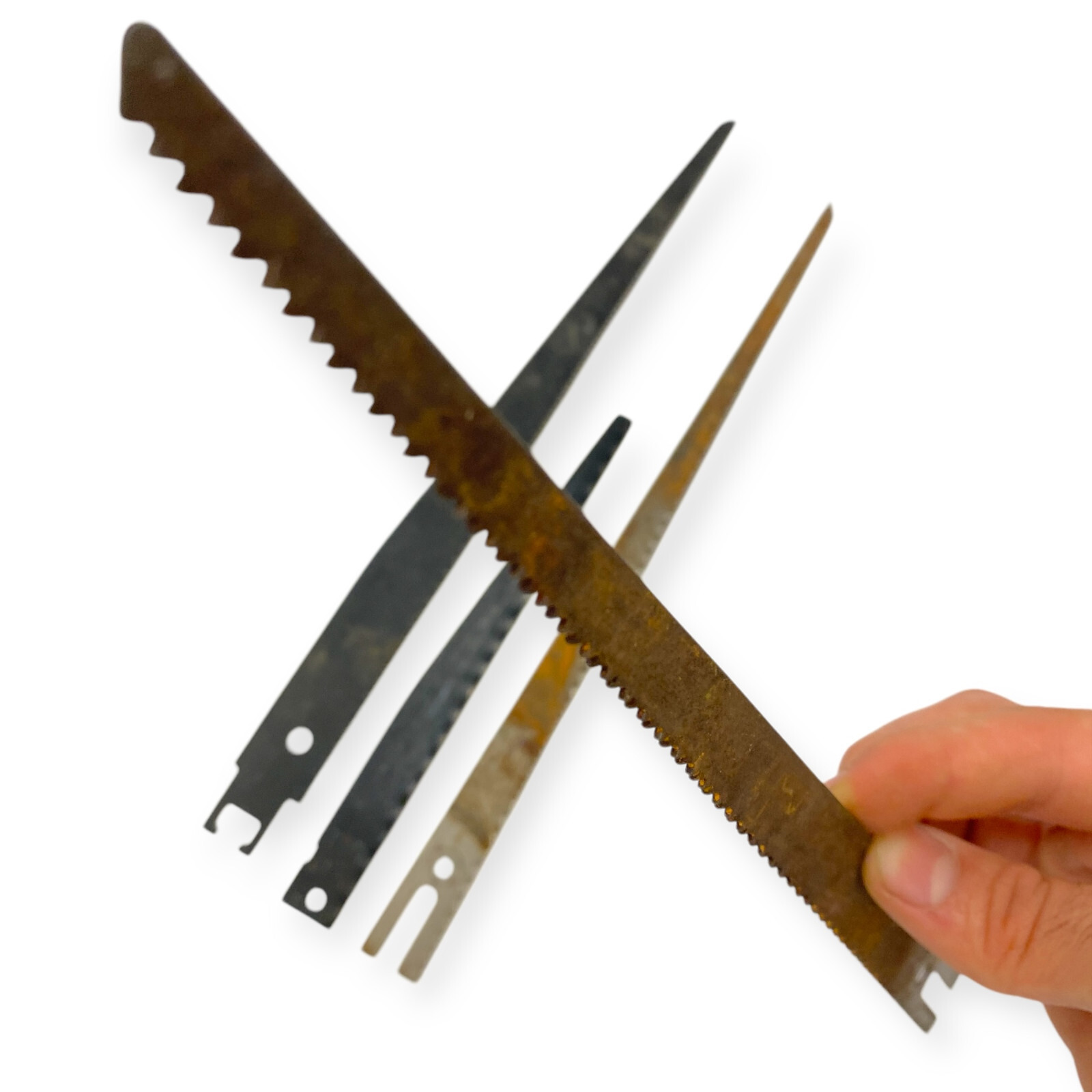 Vintage 7 in and 12 in Mixed Reciprocating Saw Blades, 4 Pcs