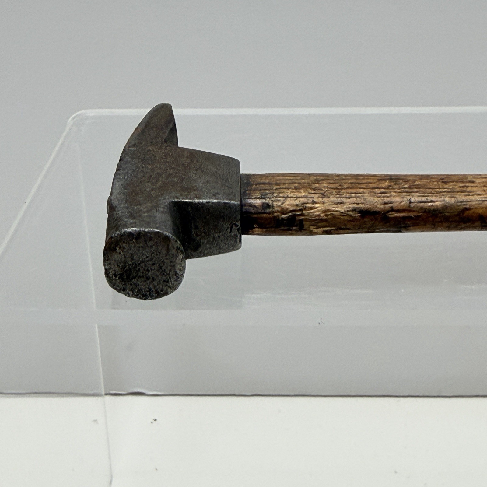Antique Forged Steel Specialty Small Hammer Original Wood Handle Vintage Tool