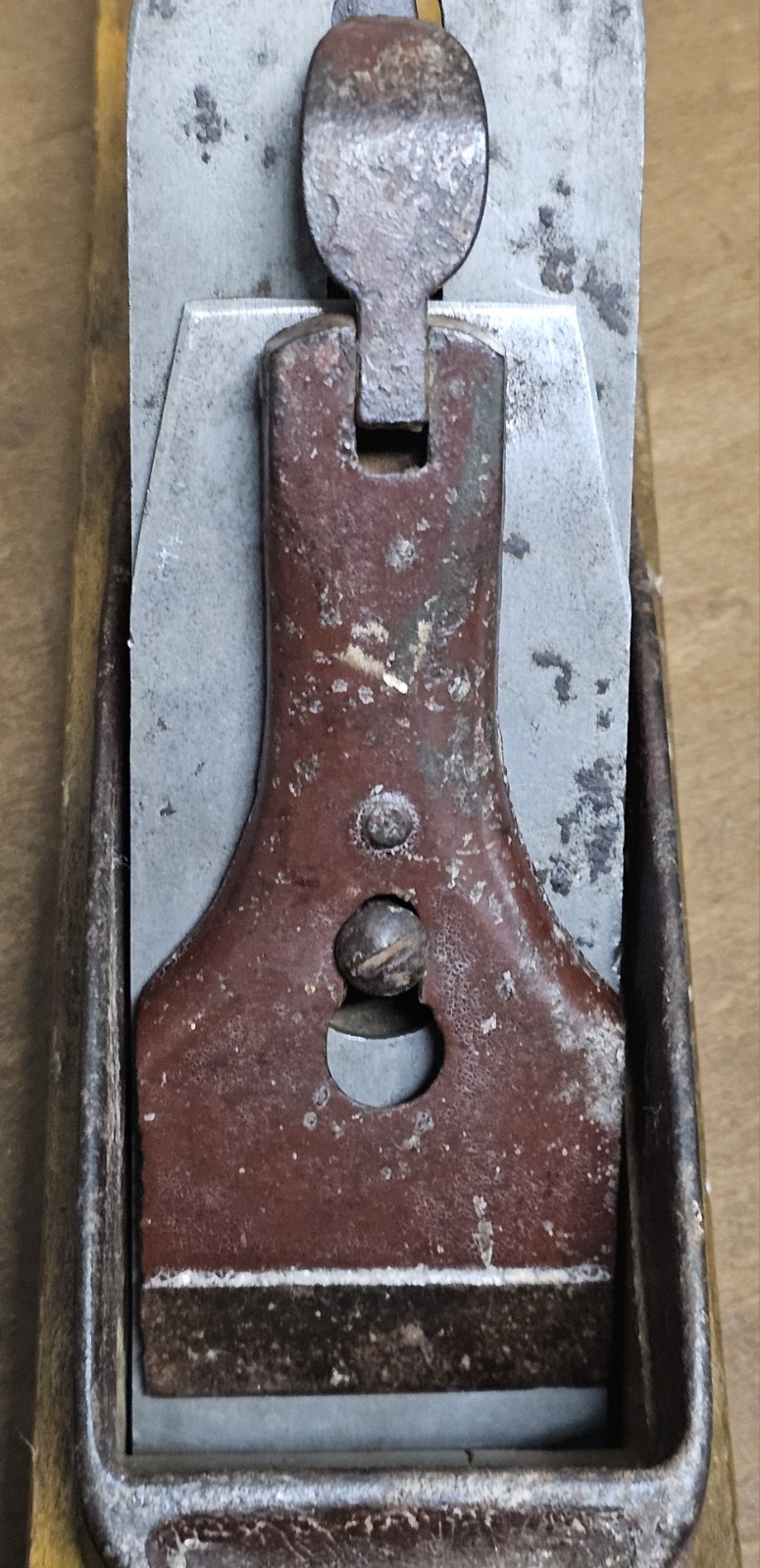 Ohio Tool Co No 26 Plane W/Rare Maroon Japanning Thistle Brand Auburn NY