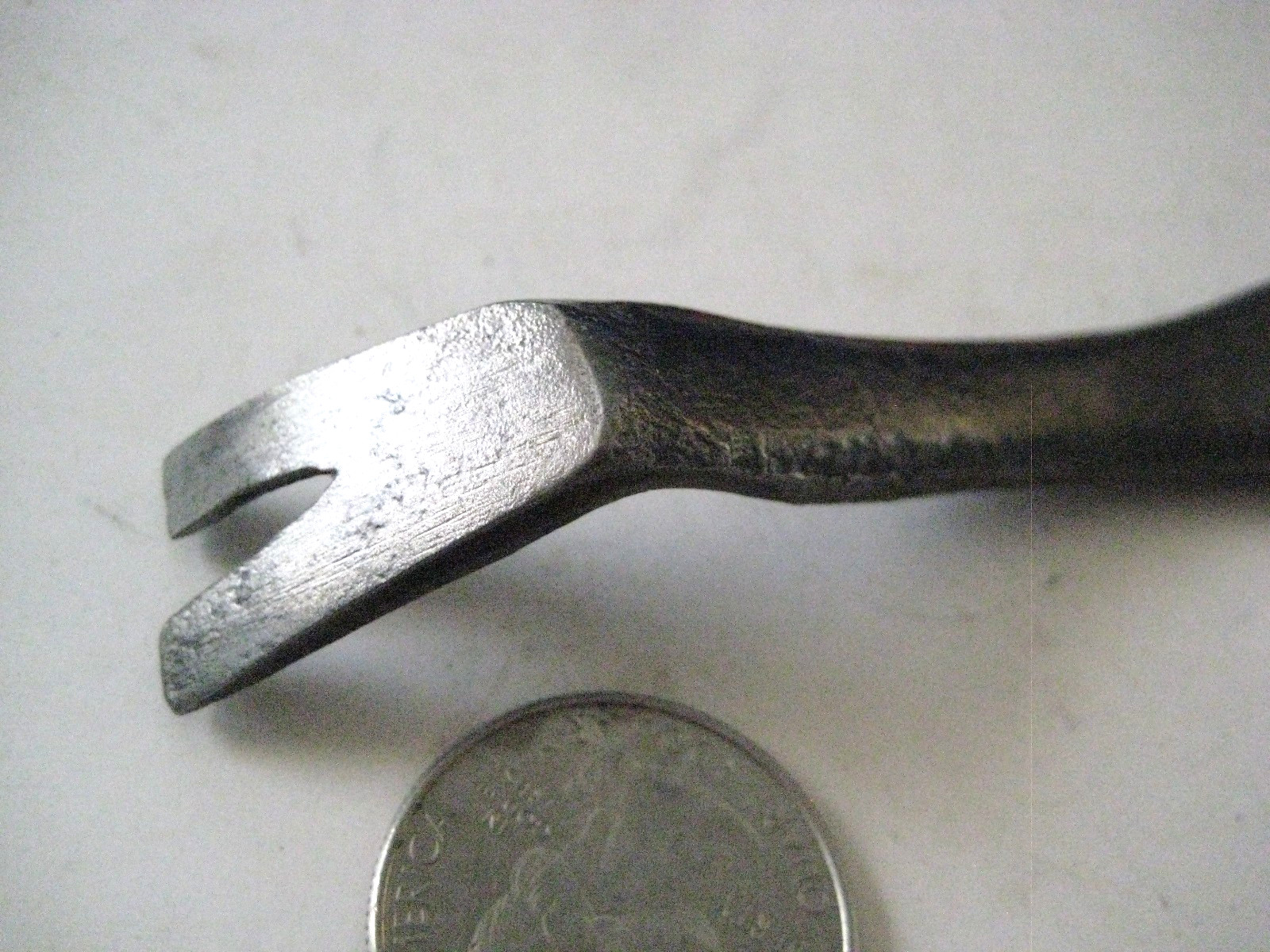 Vintage Pry Bar Nail Tack Puller Drop forged from steel good used condition 7″