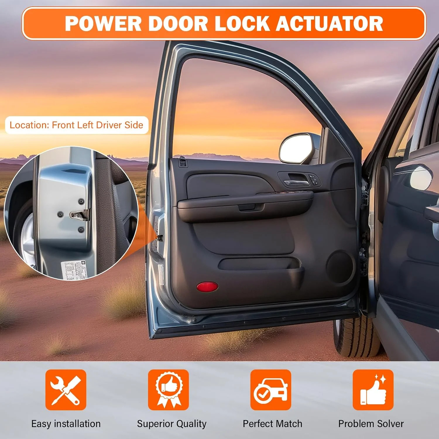 Door Lock Latch Actuator Front Left Driver Side Compatible with 2007 2008 2009 2