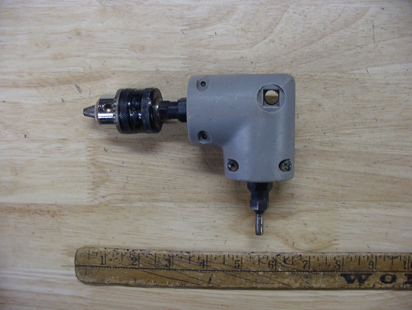 Vntg unbranded Right Angle Drill Attachment,Jacobs Chuck,VGC,NO CHUCK KEY!