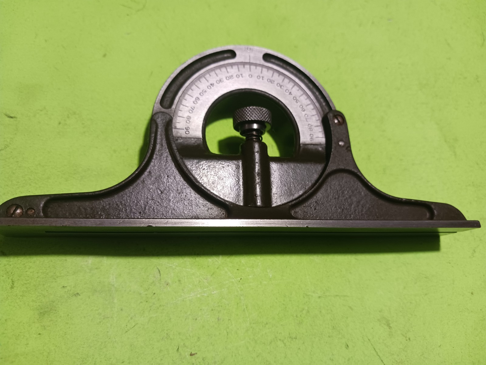 Vintage Lufkin combination square protractor Head (not rule)olive green