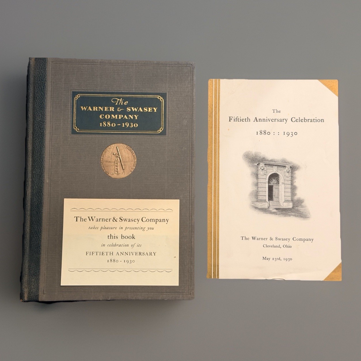 Rare 1930 Warner & Swasey Company 50th Anniversary History Cleveland OH Program