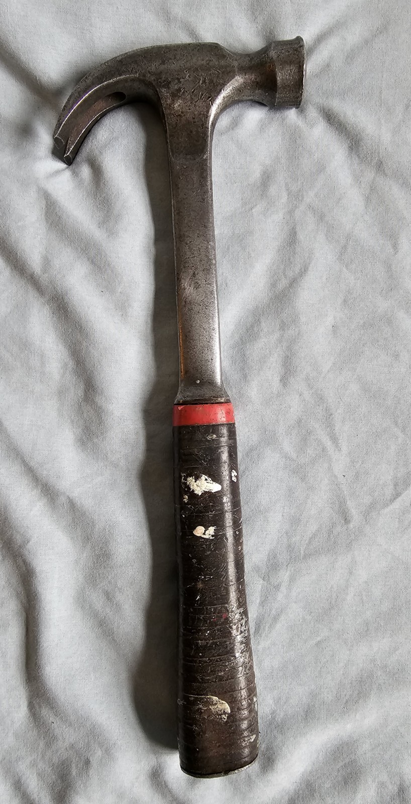 Vintage Buck Bros Bell Face Claw Hammer Stacked Leather Wrapped Handle EUC