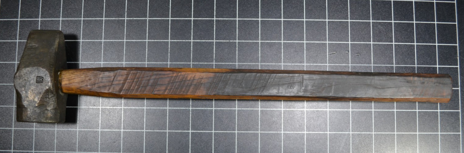 BLACKSMITH STRAIGHT PEIN HAMMER – HEFTY – WELL MADE – MAKER MARK UNKNOWN TO ME