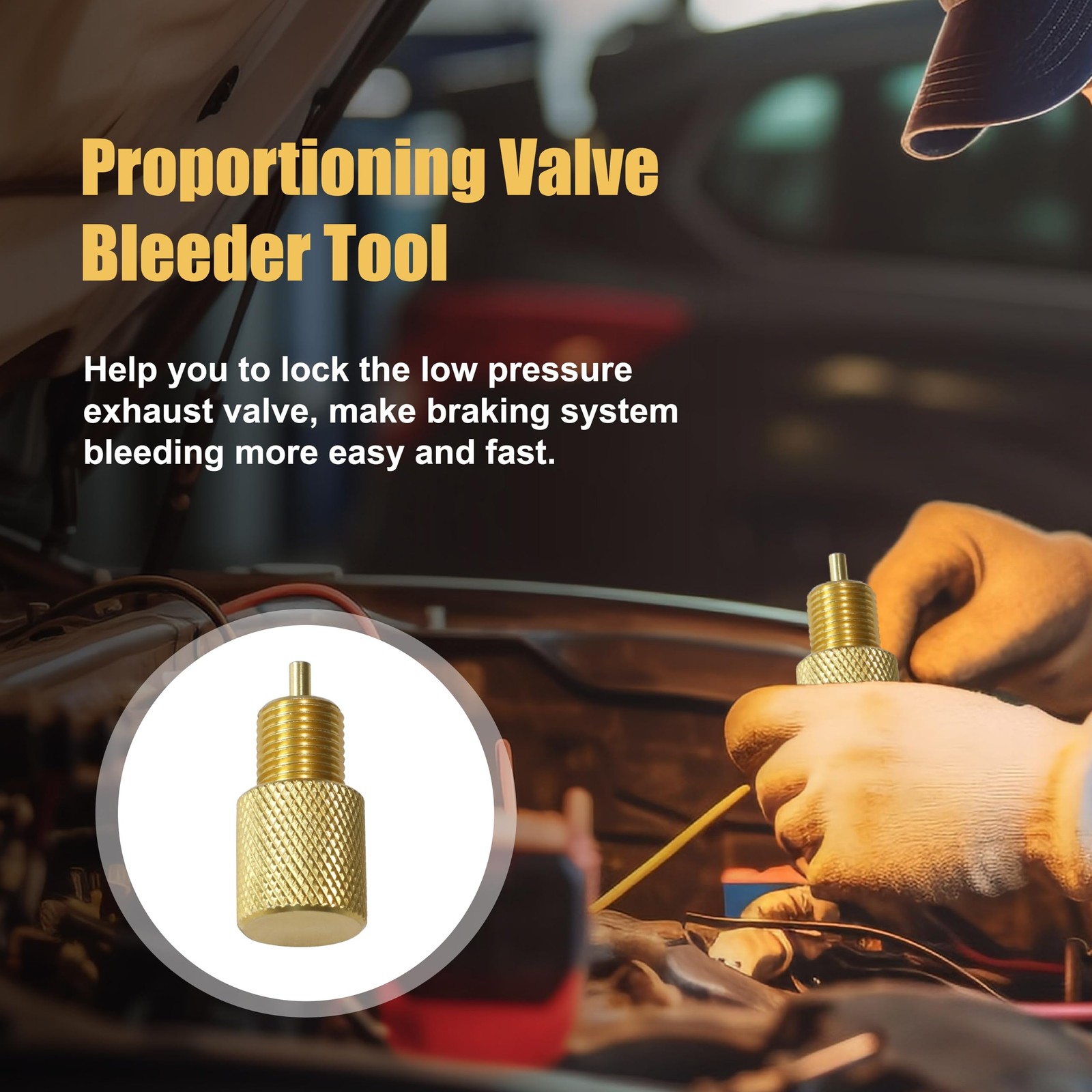 Brake Proportioning Valve Bleeder Tool Yellow 172-1353 172-1371 PV2 PV4