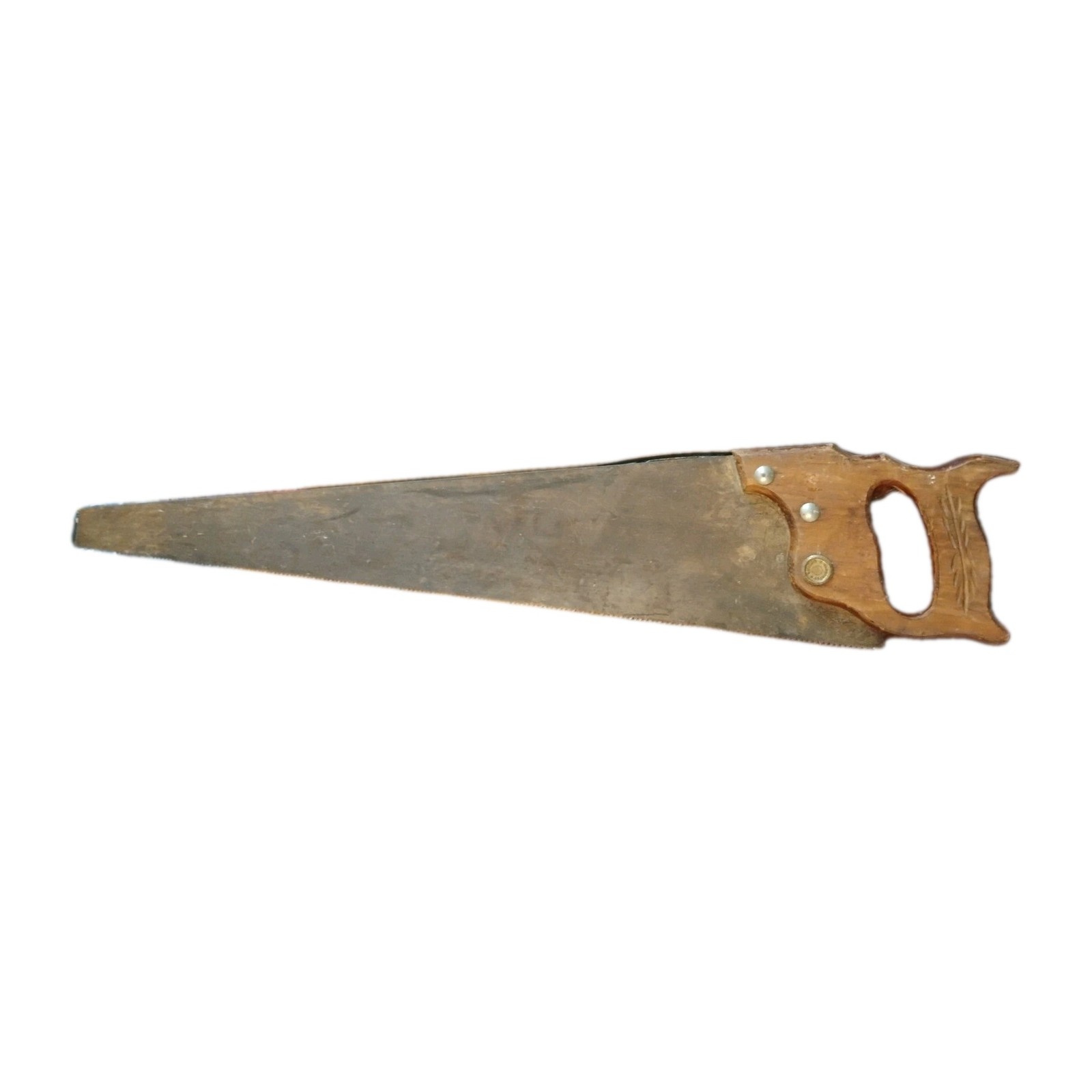 Hand Saw 26 Inch Blade, Warranted Superior Stamp antique nice condition, Wheat