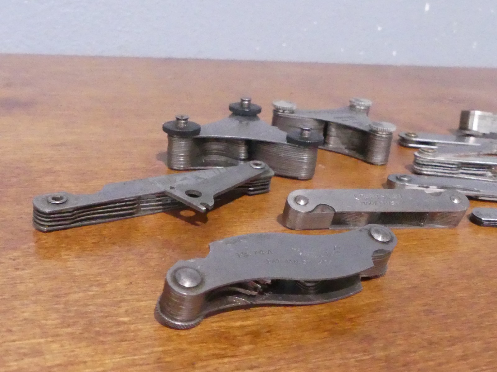 Large Lot 13 Vintage Machinist Gap Screw Feeler Gauge Tools Starrett Lufkin