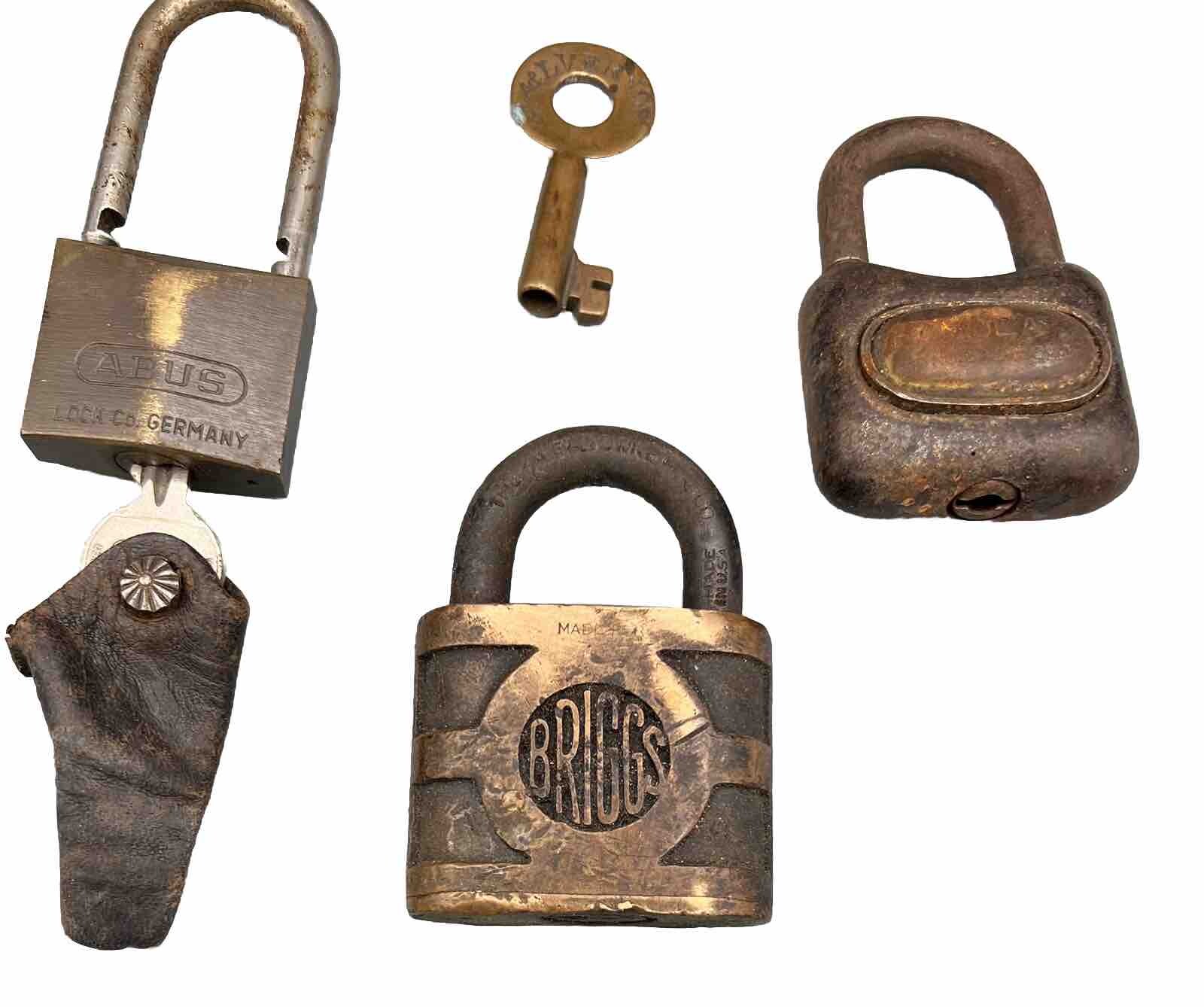 BRIGGS/YALE Brass Lock-Train SWITCH KEY-MOLO & ABUS Locks…ALL For ONE Lot