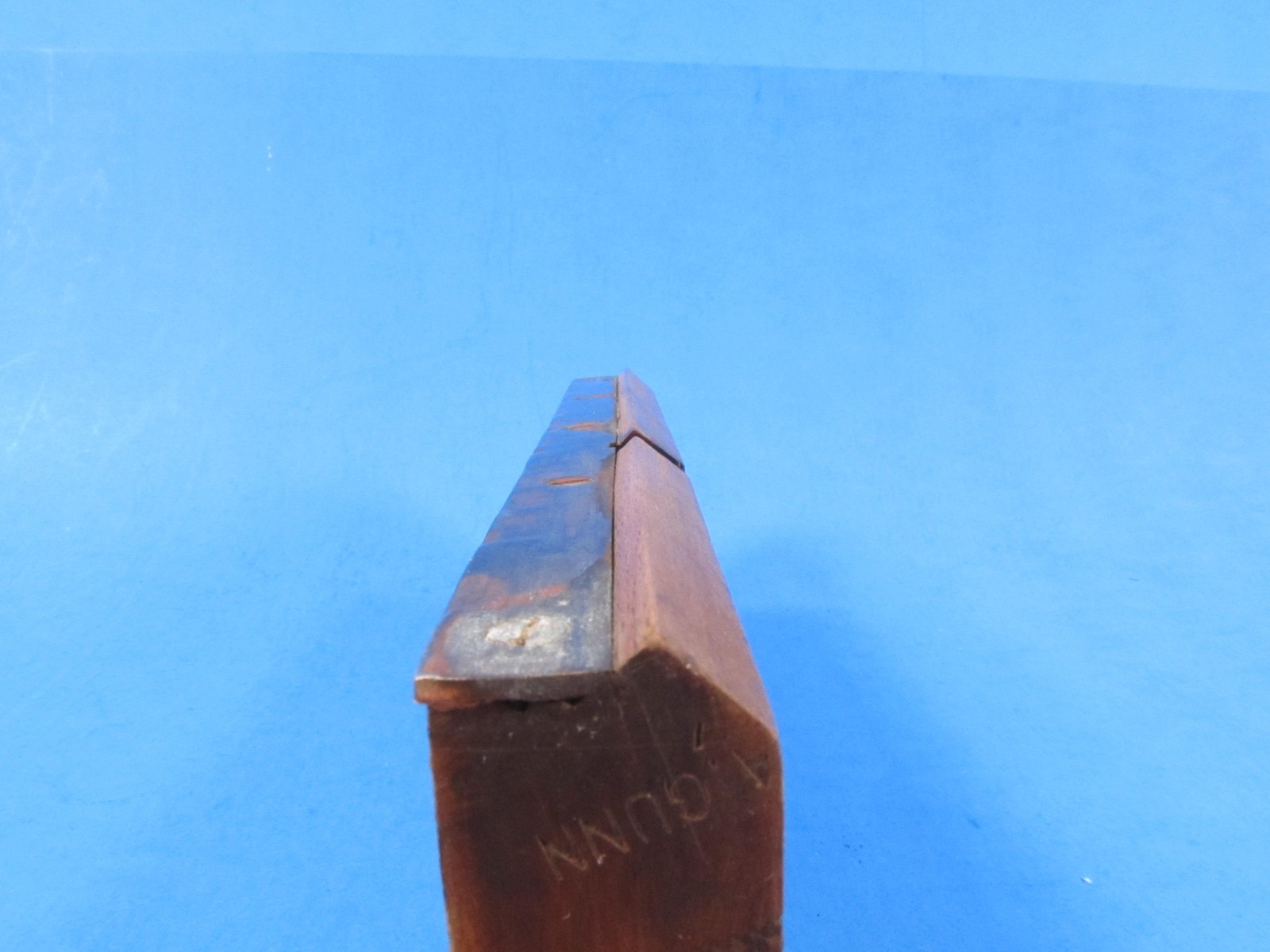 Porter London V groove or chamfer or hawk wood molding plane modified brass sole