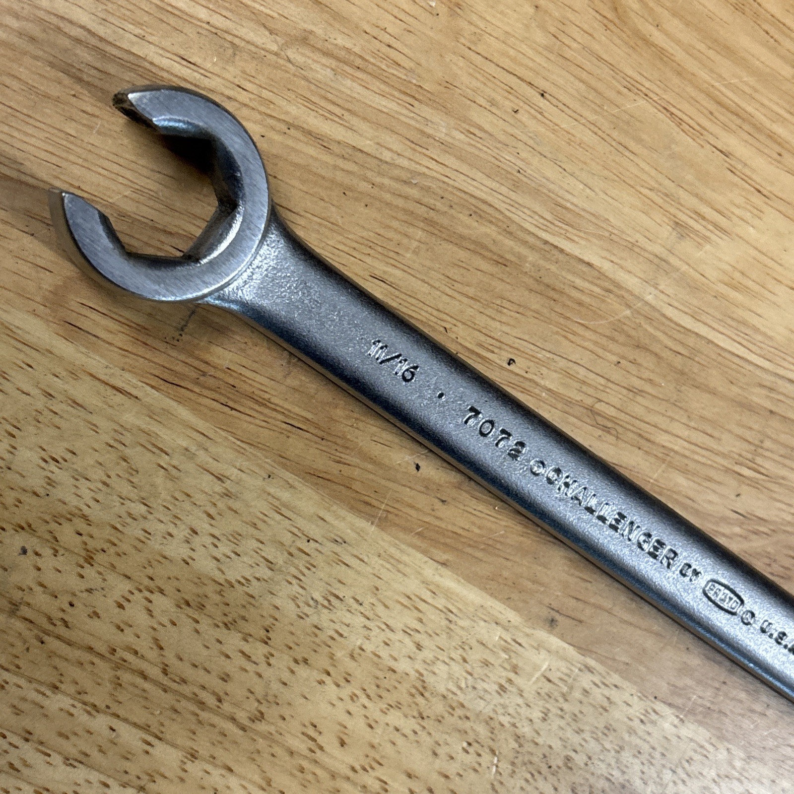 Vtg Challenger by Proto 11/16 by 5/8 Flare Nut Wrench #7072 USA Made Nice!