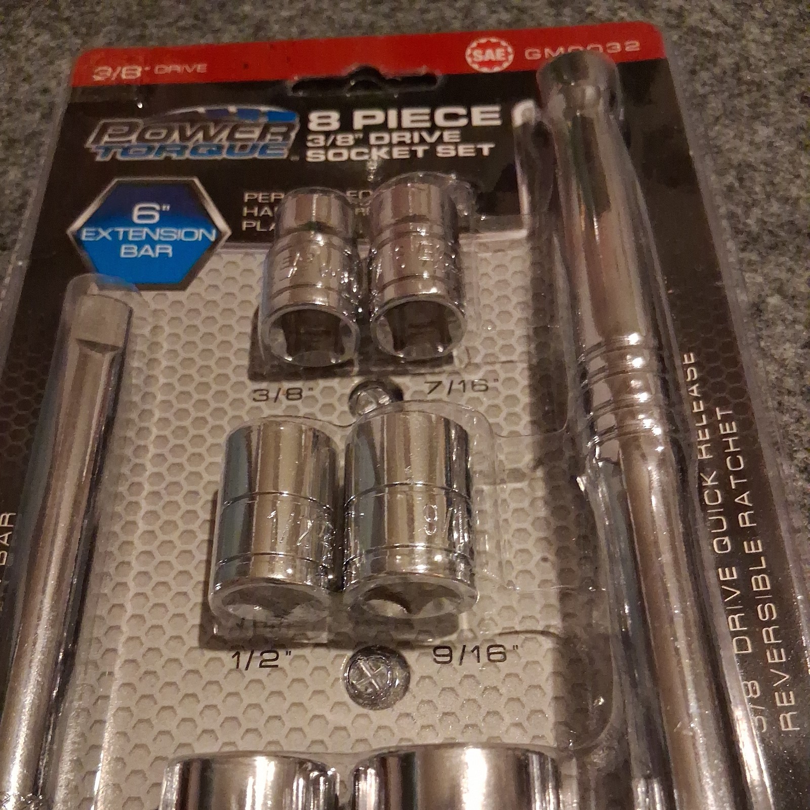 POWER TORQUE 3/8″ Or SAE DRIVE SOCKET SET EXCELLENT CRAFTSMAN RATCHET