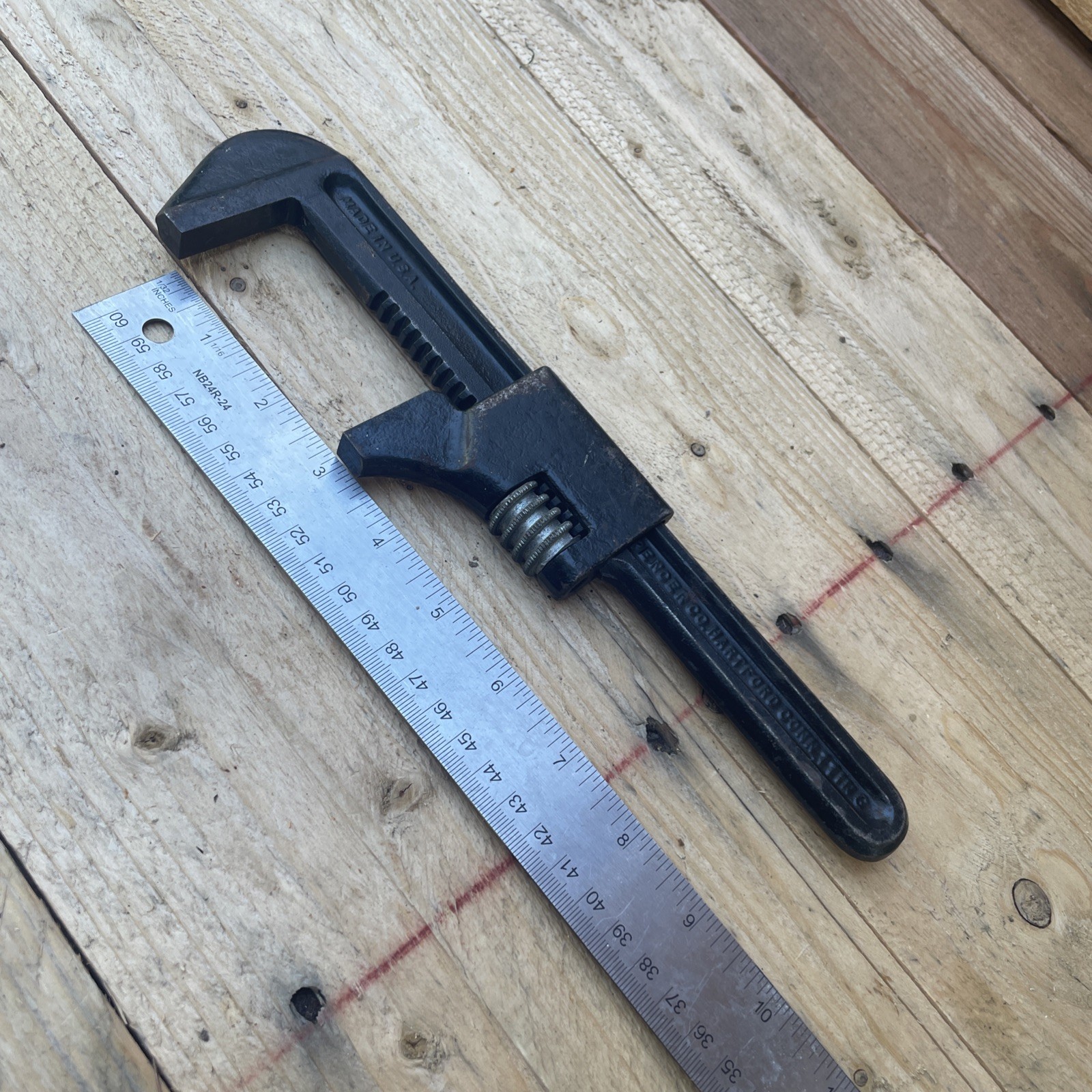 VTG The Billings & Spencer Co Adjustable Pipe Monkey Wrench 11” Hartford Conn