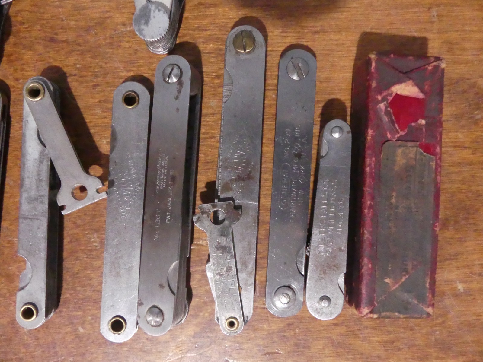 Large Lot 13 Vintage Machinist Gap Screw Feeler Gauge Tools Starrett Lufkin