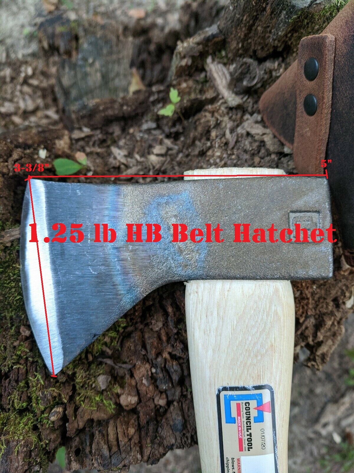 Council Tool 1.25lb Hudson Bay Belt Hatchet Leather Sheath (Axe NOT Included)