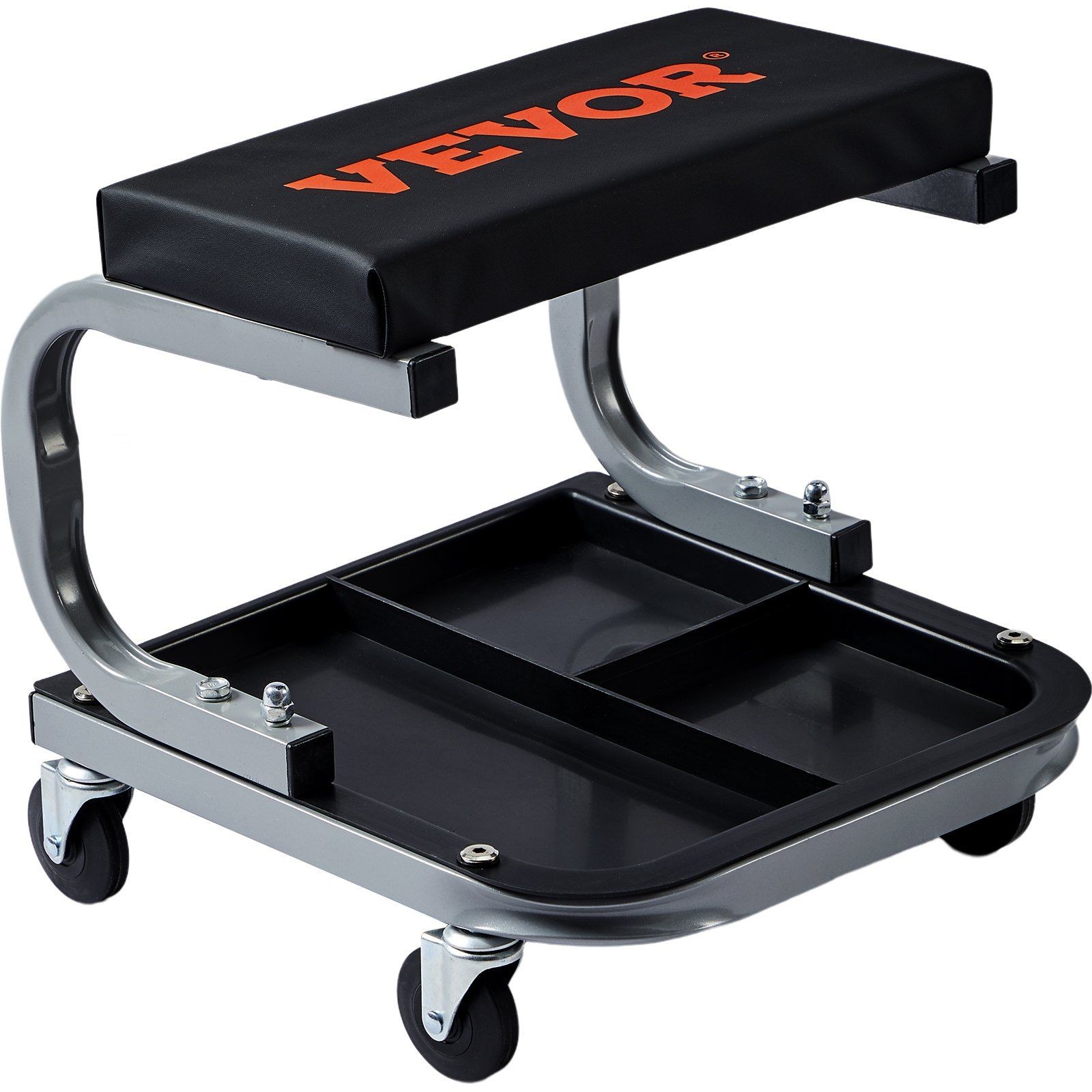 250lb Under-Car Mechanic Creeper Seat with Tool Tray & Adjustable Height
