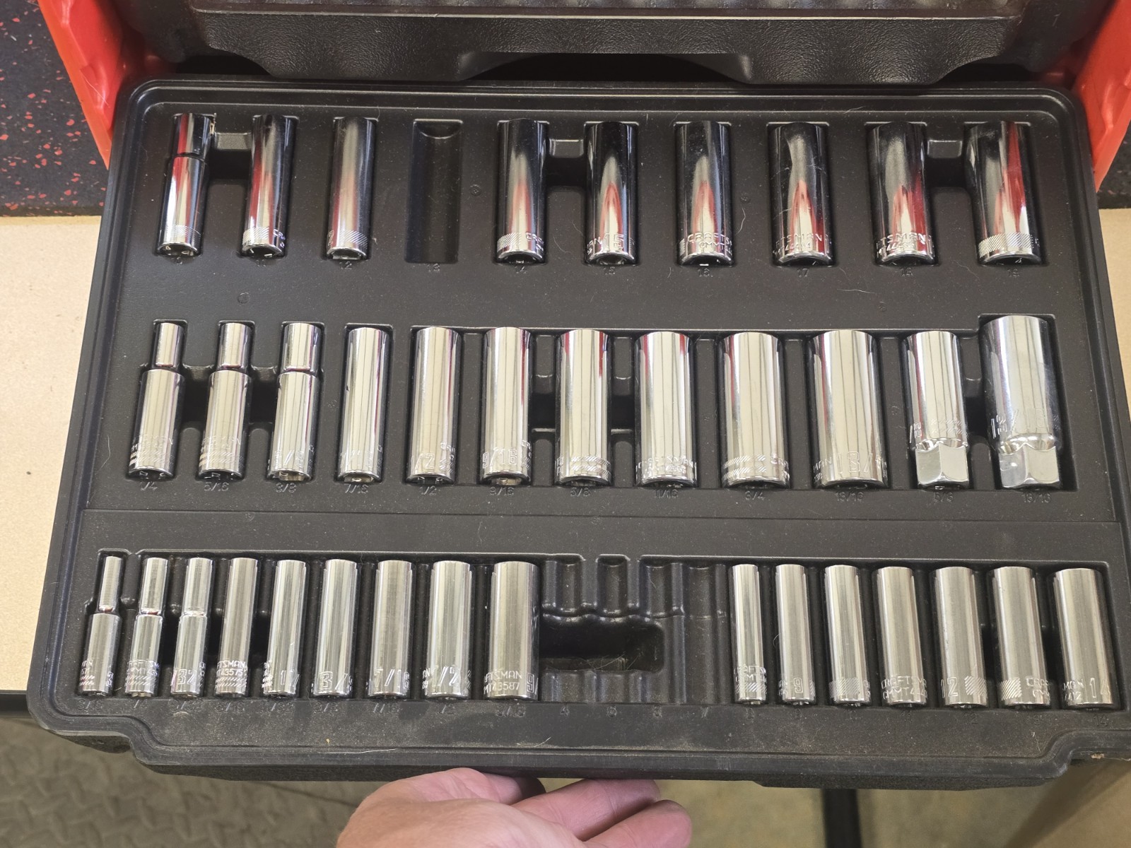 Sears Craftsman USA 200+Pc. Mechanics Tool Socket Ratchet Set 3 Drawer Lite Use