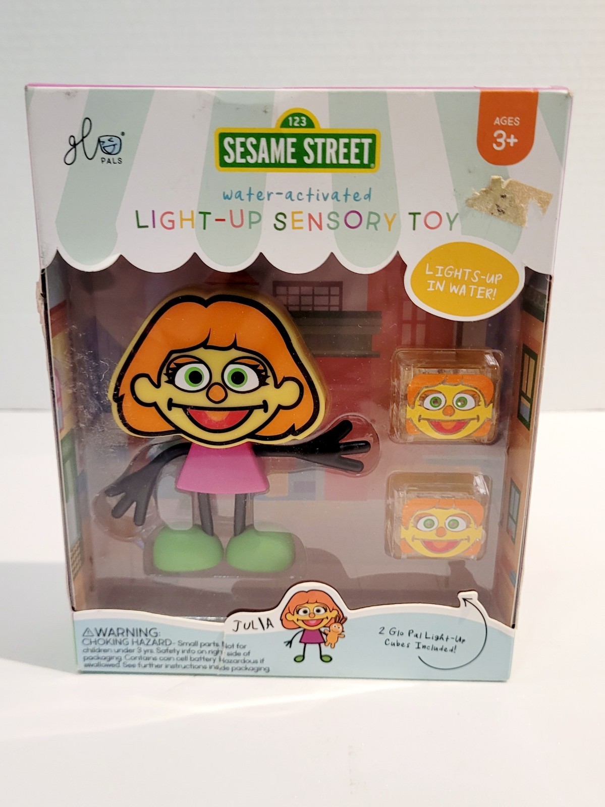 NEW GLO PALS WATER ACTIVATED LIGHT-UP SENSORY TOY-SESAME STREET AND AUTISM-JULIA