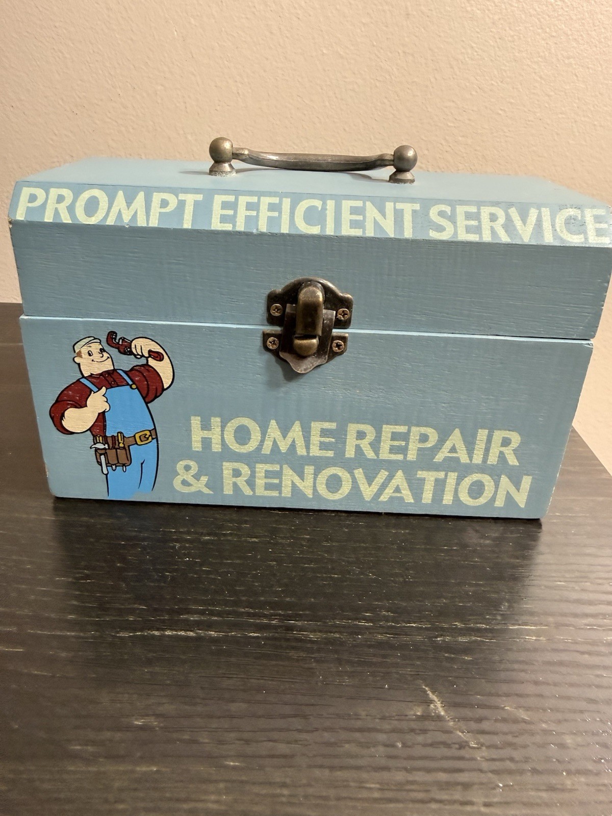 Vintage-Style Wooden Tool Box / Organizer – Home Repair & Renovation