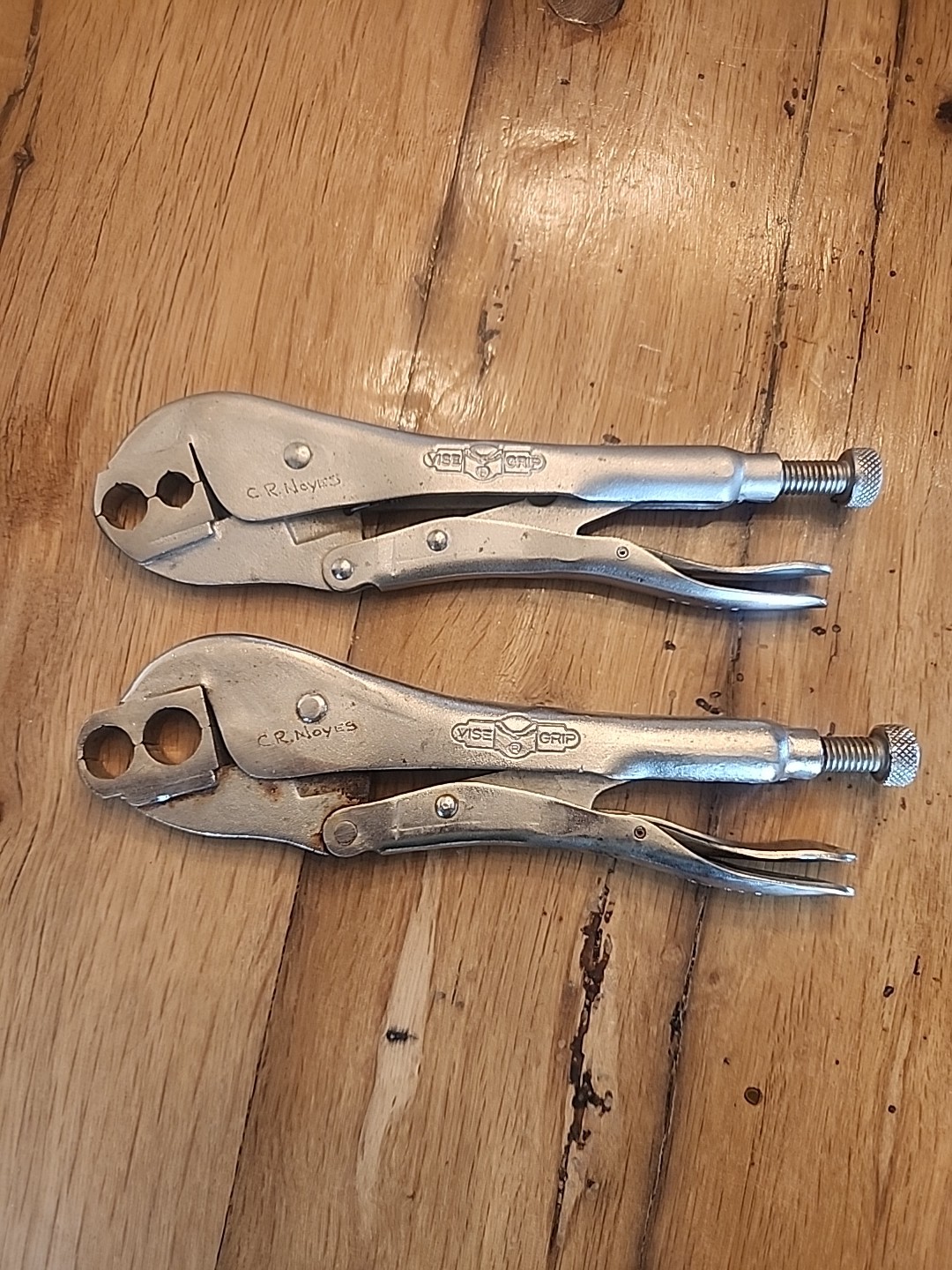 Vintage Petersen Dewitt vise grip C-5 crimp style 1/2 & 5/8 , 1/2 & 3/8 Inch USA