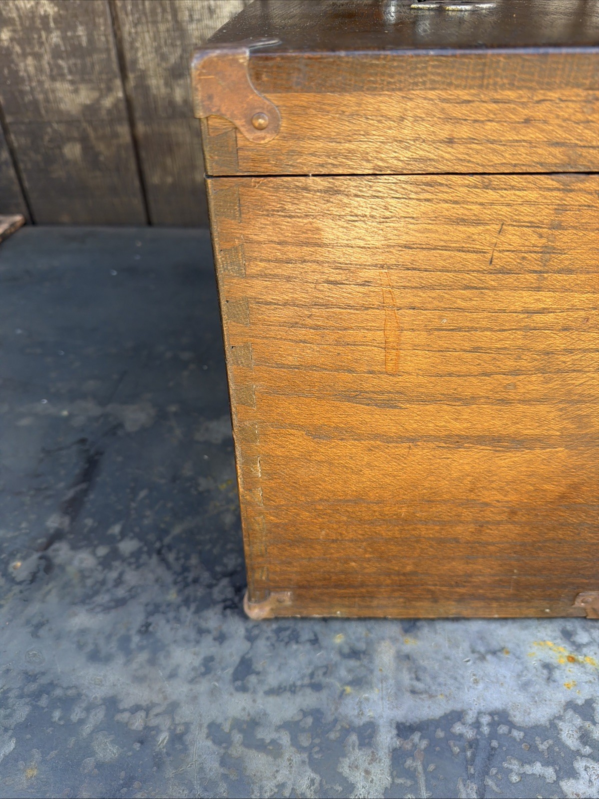Vintage Oak Wood Machinist Chest: 7-Drawer Toolbox