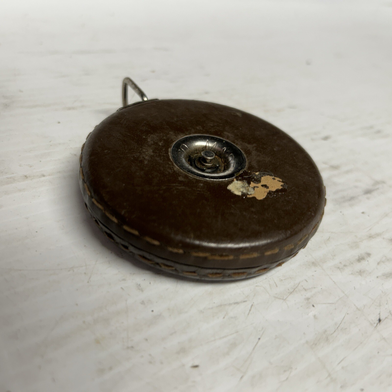 Vintage Justus Roe Sons Leather Wrapped Standard 50 FT Steel Tape Measure NY USA