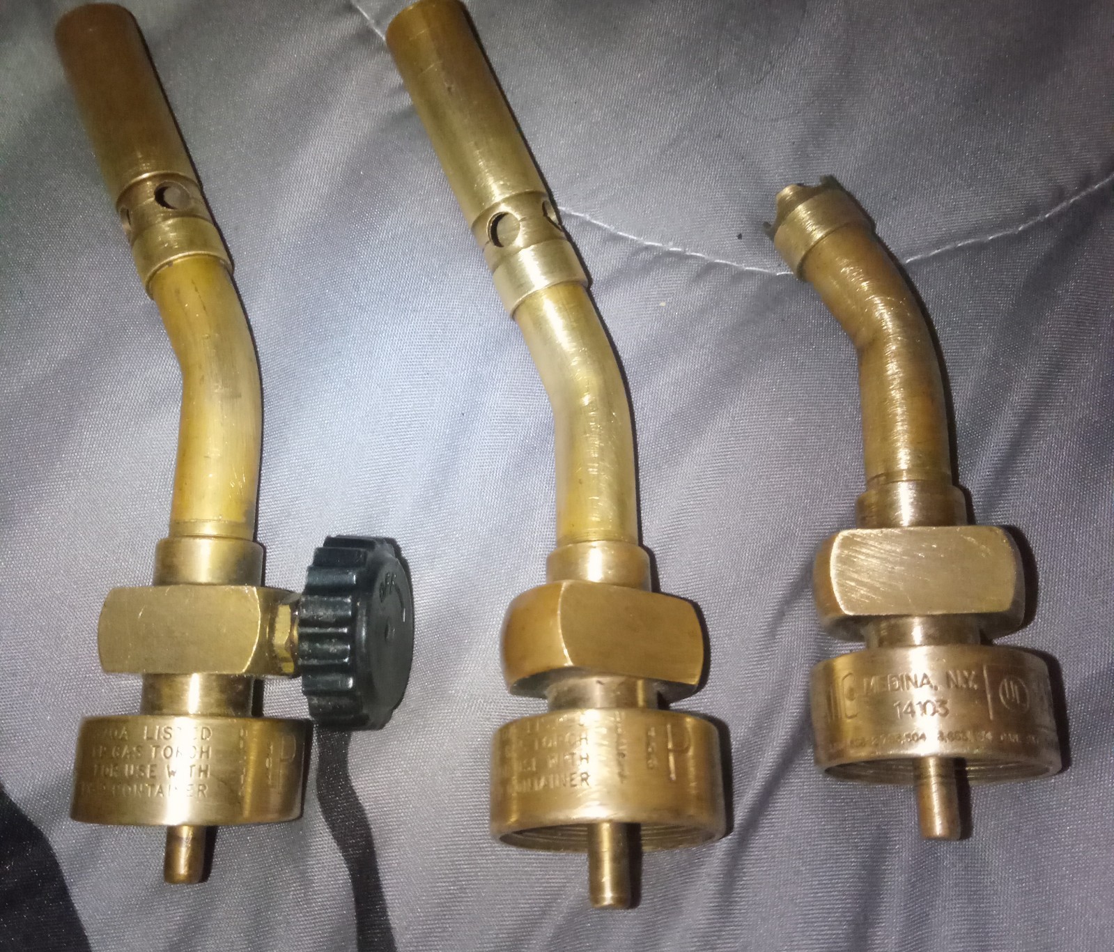 Lot of 3 Vintage Benzomatic TX-9 LP Gas Torch Head!