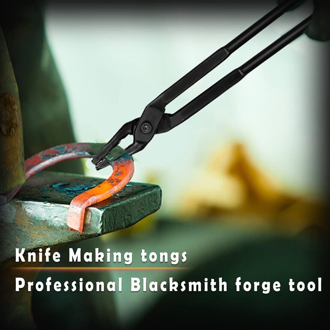 Blacksmith Tongs Wolf Jaw Blacksmithing Tongs For Beginner Bladesmith 15in 380mm
