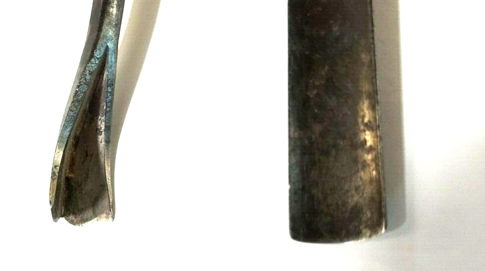 Vintage S.J. Addis England Cast Steel Curved #6-5/8″ and #43 V Gouges