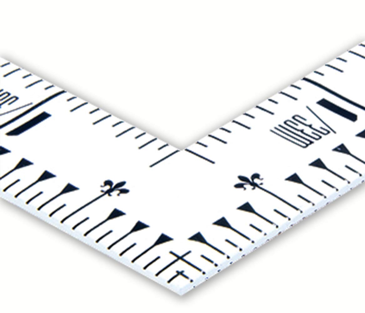 Square ruler, same thickness, silver, 1 shaku 6 sun (approx. 3.5 cm), same marki
