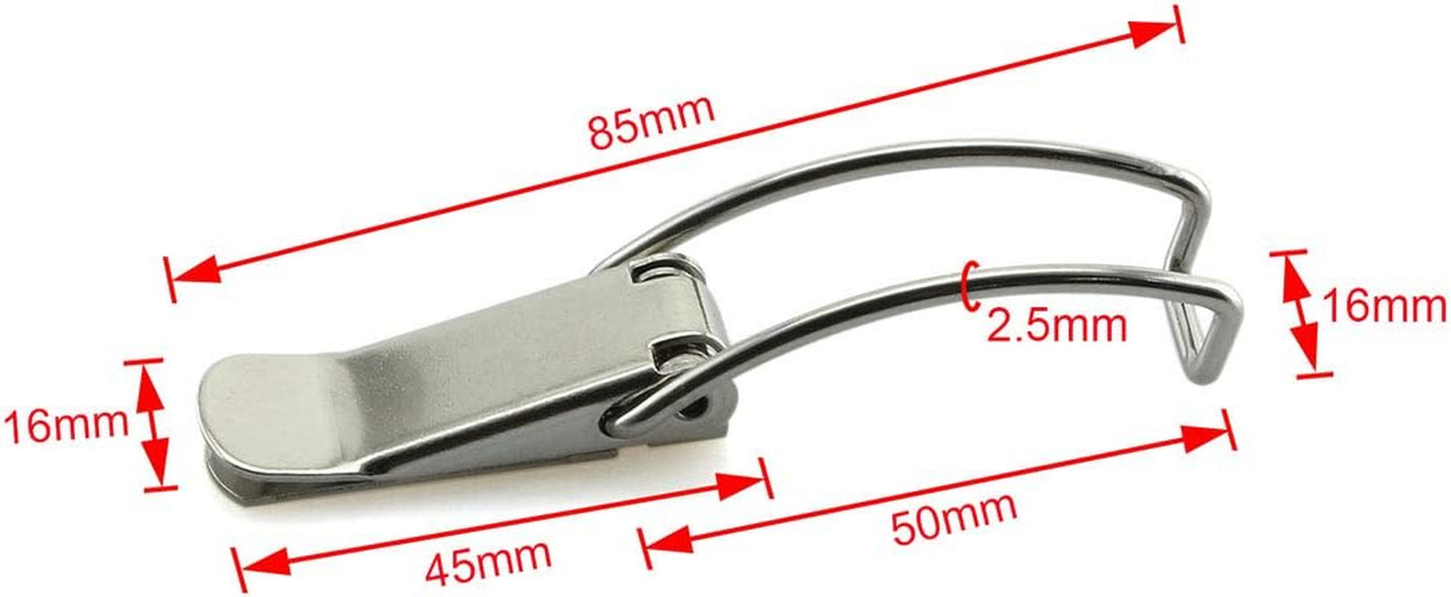 4Pcs 85Mm/3.35 Inch Spring Loaded Toggle Latch Hasp,304 Stainless Steel Box Cabi